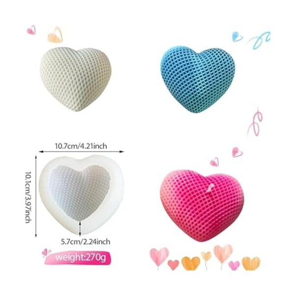 FineInno Molde de resina de corazón 3D molde de silicona