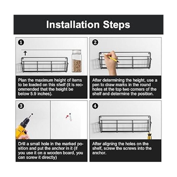 Mystozer Organizador de especias para montaje en pared