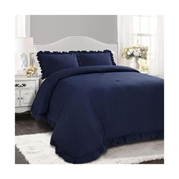 Lush Decor Juego de ropa de cama con volantes de 2_1