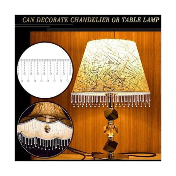 2 yardas de diamantes de imitación con flecos de diamantes