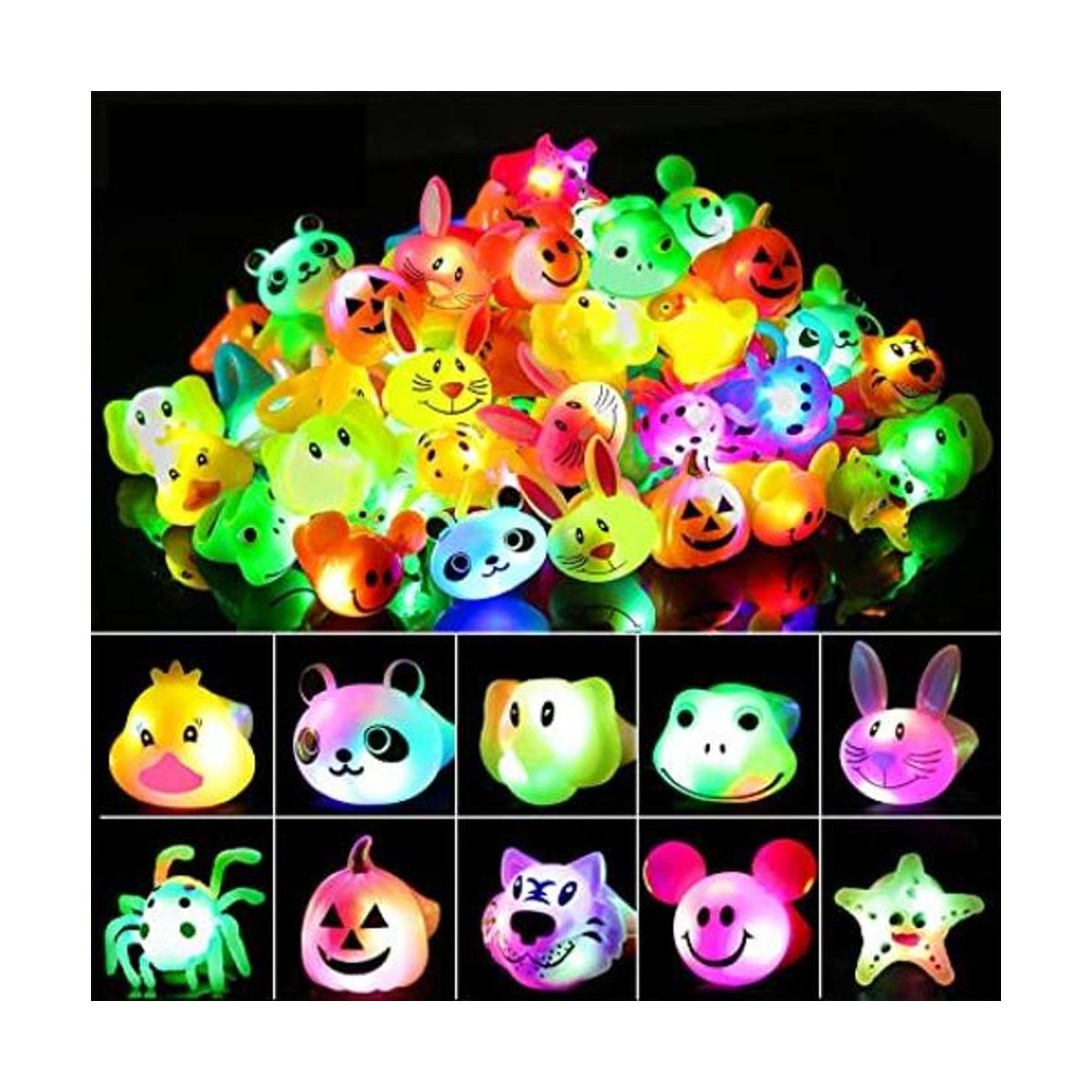 SCIONE Anillos iluminados 40 unidades recuerdo de fiesta