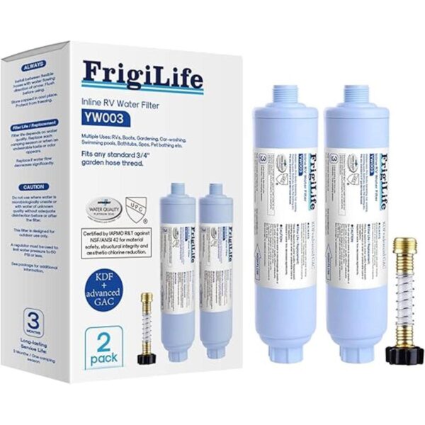 FrigiLife Filtro de agua para RV certificado NSFANSI 42