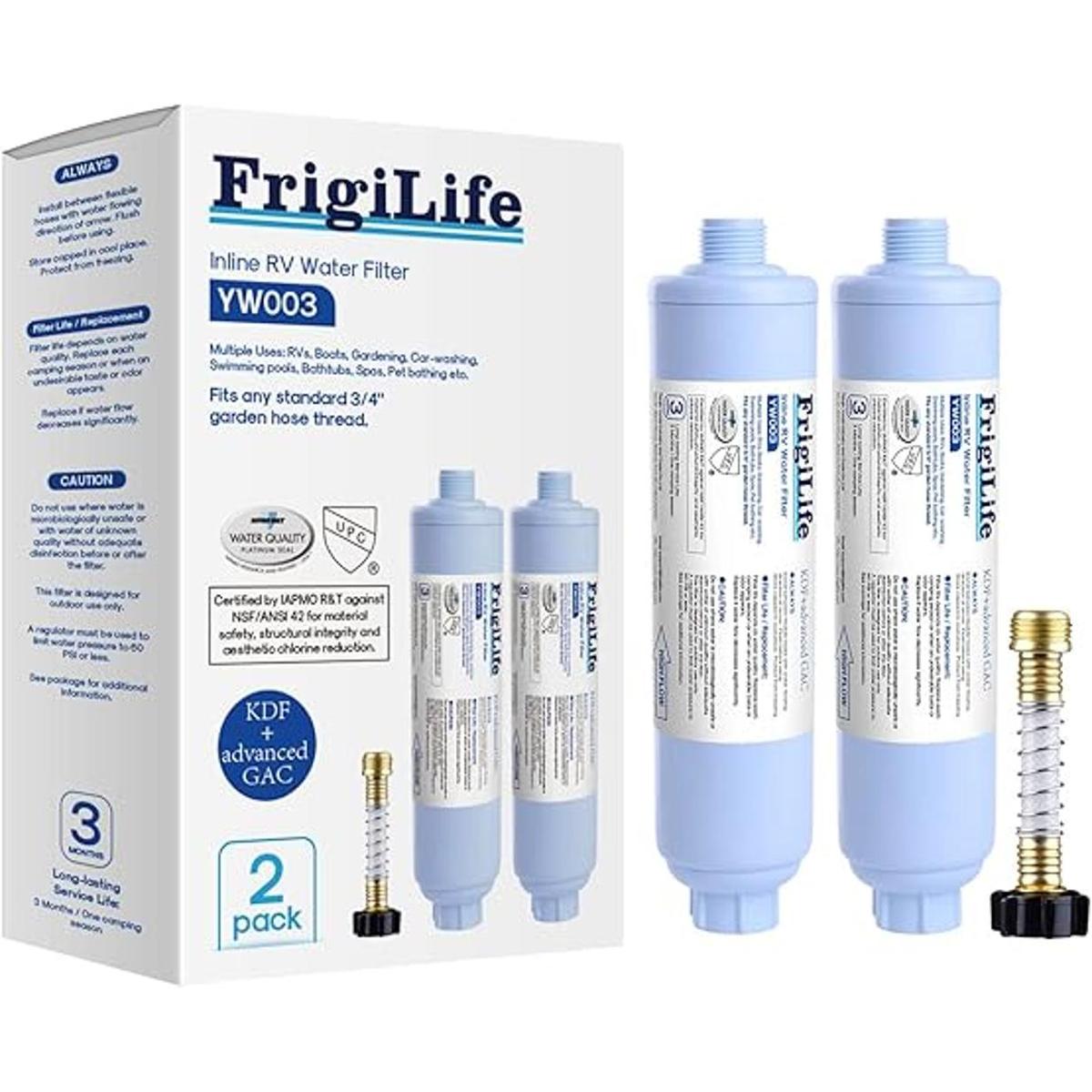FrigiLife Filtro de agua para RV certificado NSFANSI 42