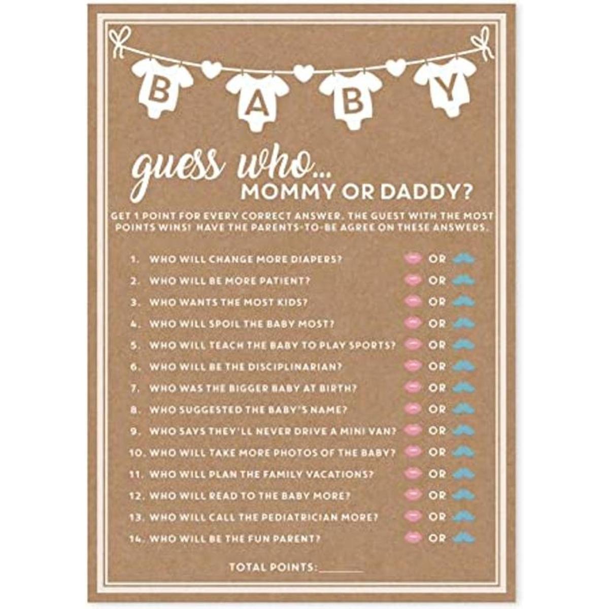 Baby Shower Juego de 50 tarjetas juego de 50 tarjetas 5