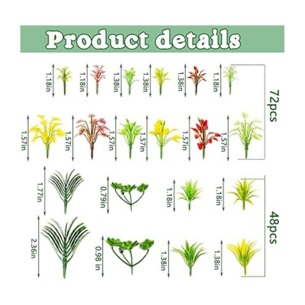 120 plantas modelo de colores mixtos plantas tropicales en