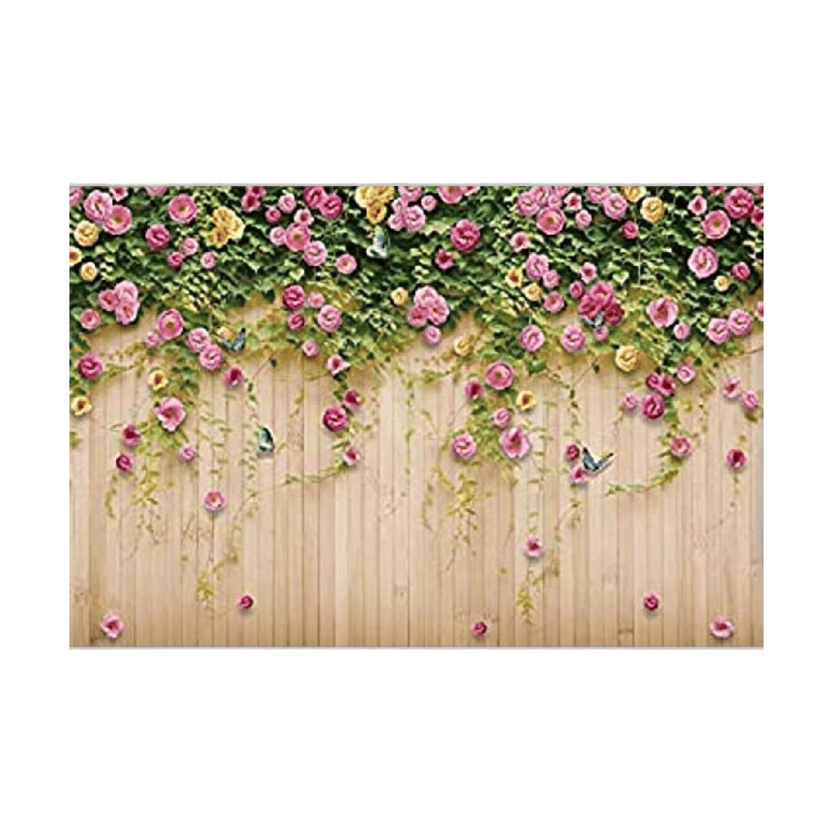 Renaiss Telón de fondo de pared de rosa de 7 x 5 pies para