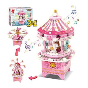 QMAN Juguetes de construcción de caja de música para niñas_1