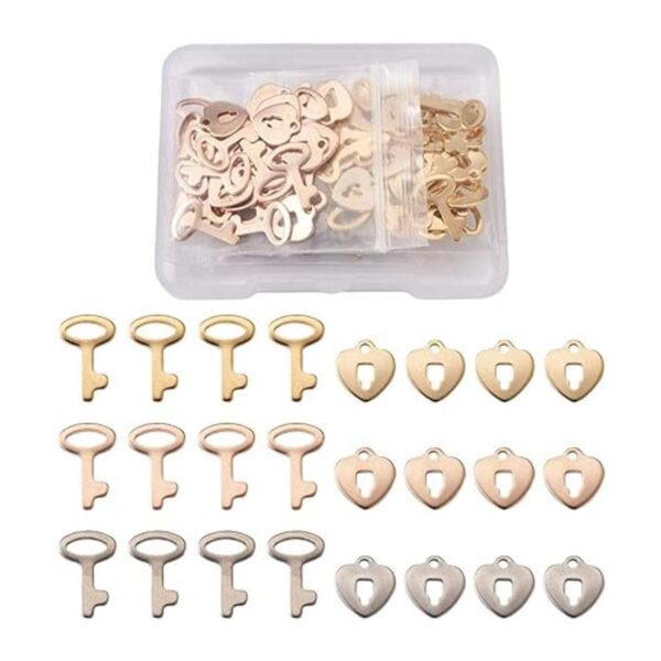 Cheriswelry 120 colgantes de acero inoxidable 304 con