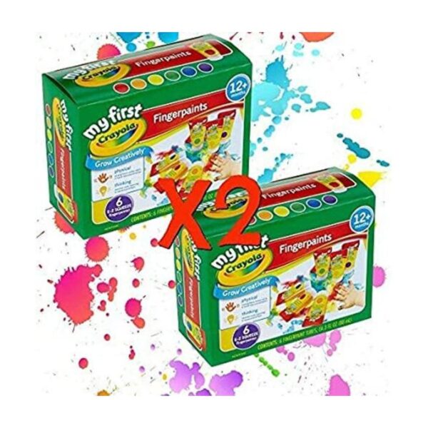Crayola Frascos de pintura lavable para dedos fáciles de_1