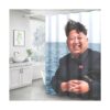 C.IOPMNU Funny Shower Curtain Motivational Happiness
