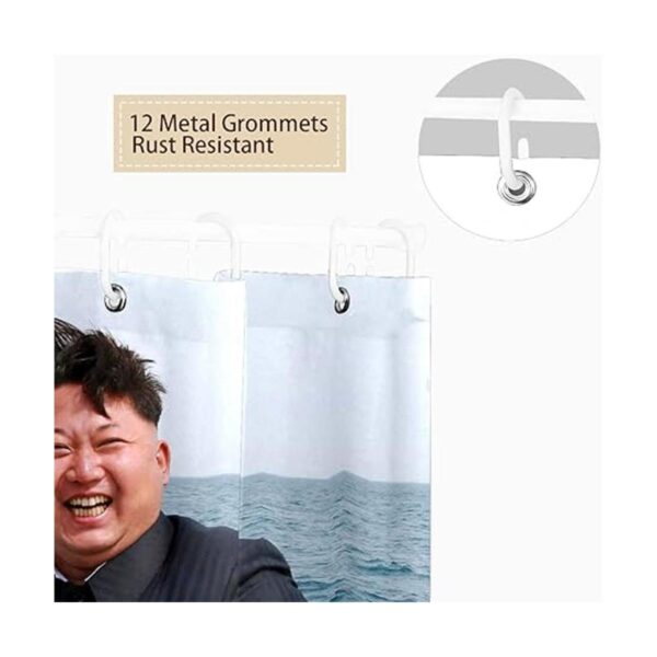 C.IOPMNU Funny Shower Curtain Motivational Happiness