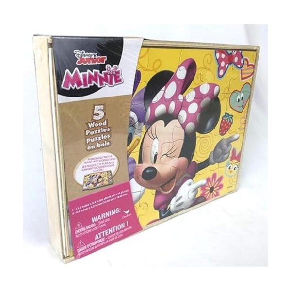 Disney Rompecabezas de madera de Minnie Mouse 5 en caja de