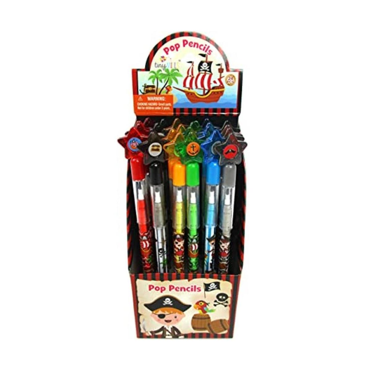 TINYMILLS 24 lápices piratas de punta múltiple