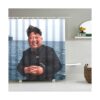 C.IOPMNU Funny Shower Curtain Motivational Happiness