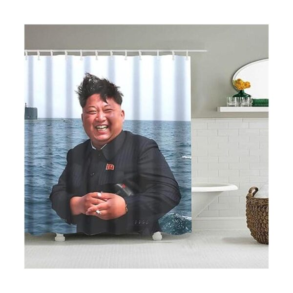 C.IOPMNU Funny Shower Curtain Motivational Happiness