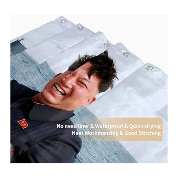 C.IOPMNU Funny Shower Curtain Motivational Happiness
