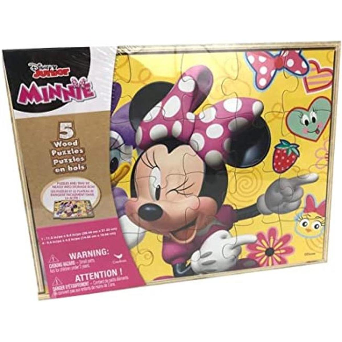 Disney Rompecabezas de madera de Minnie Mouse 5 en caja de