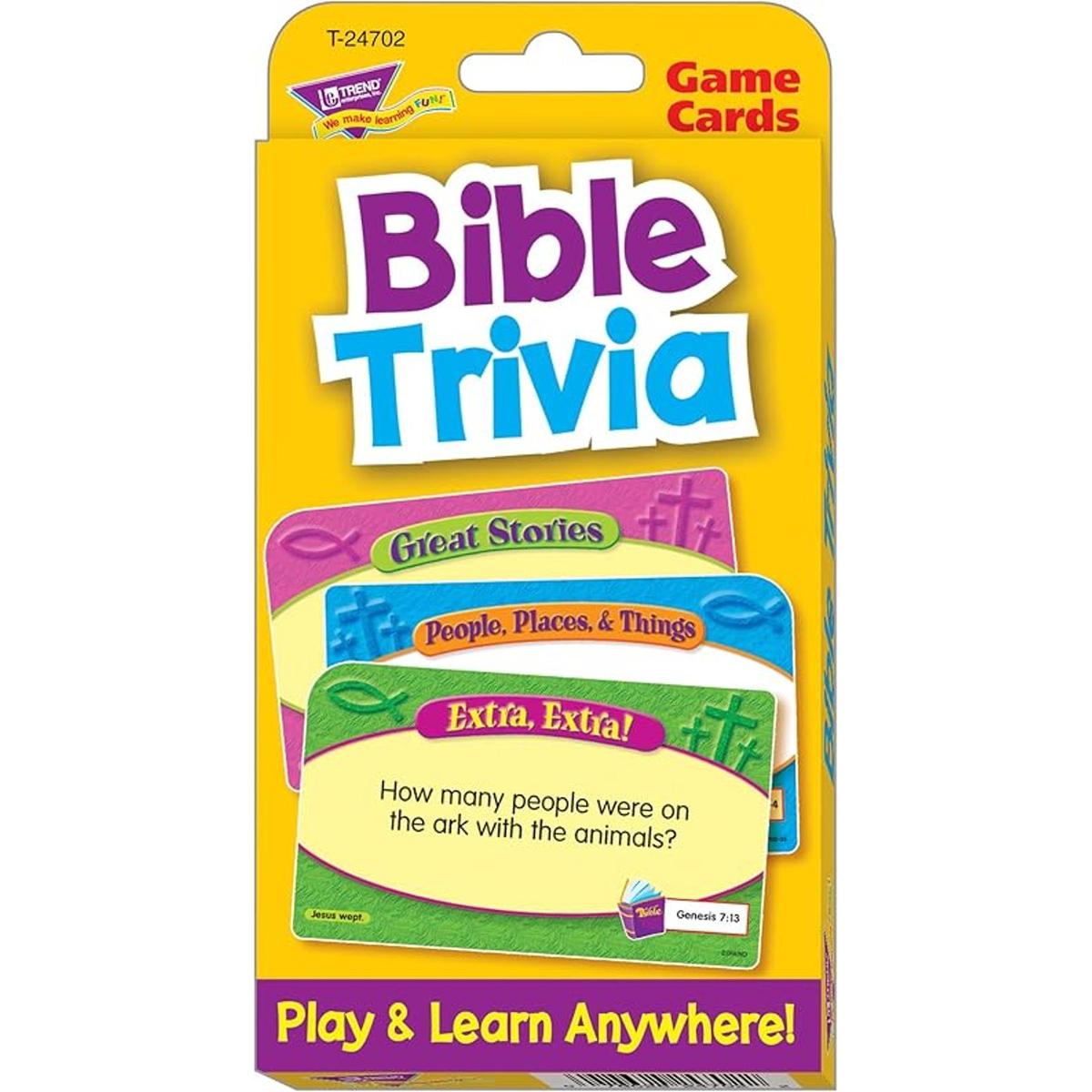 Trend Enterprises tarjetas con trivias sobre la biblia