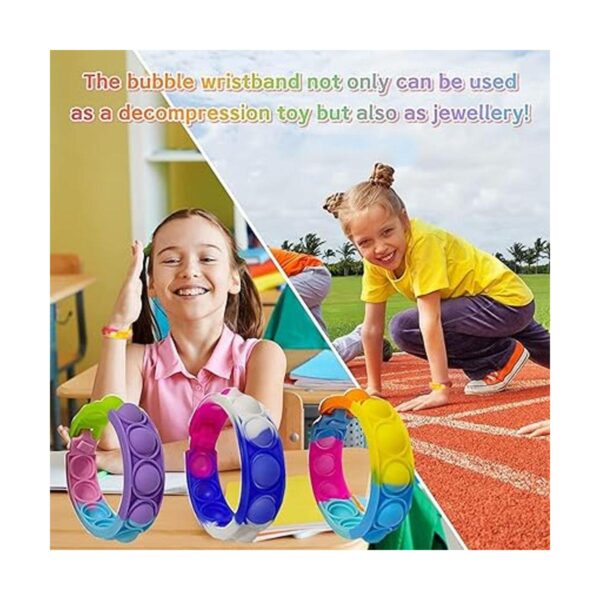 TOMOIN 30 Pcs Pop Fidget Bracelet Wearable Push Pop
