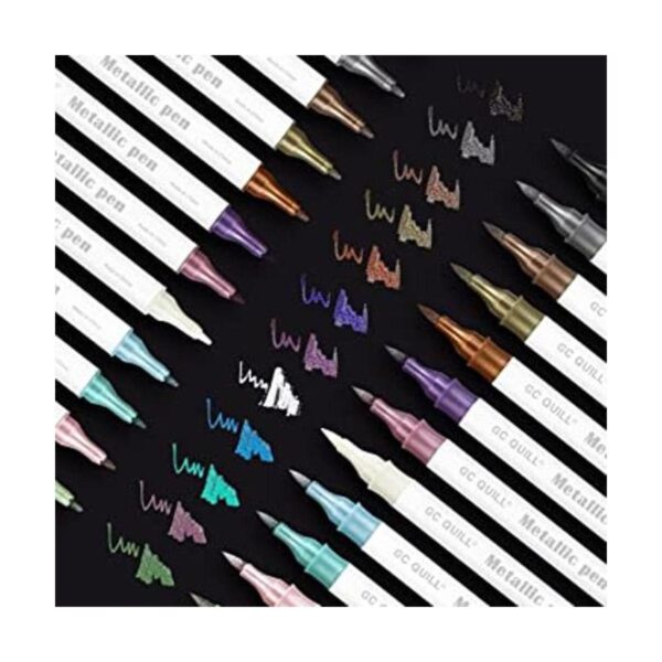 GC QUILL Rotuladores metálicos de 12 colores pincel de_1