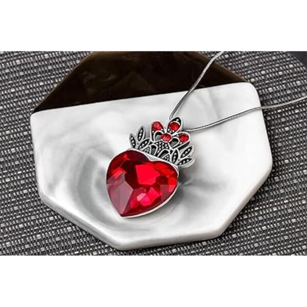 FRTTVM Evie Collar de corazón rojo Descendientes princesa_4