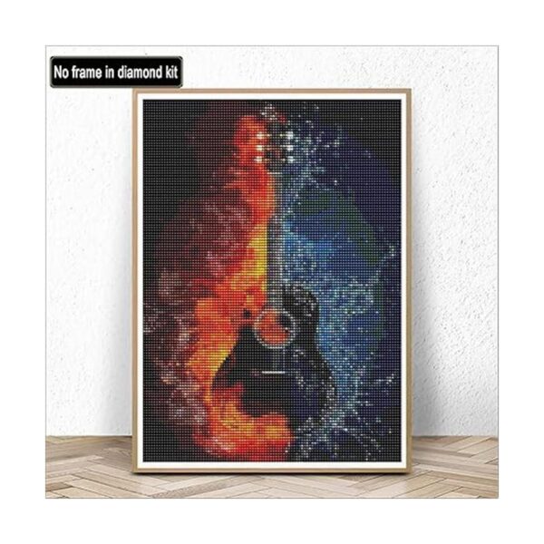 Kaliosy Kit de pintura de diamante 5D para guitarra de