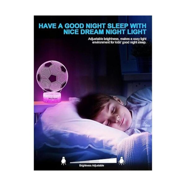 Nice Dream Luz nocturna de fútbol para niños lámpara de_4