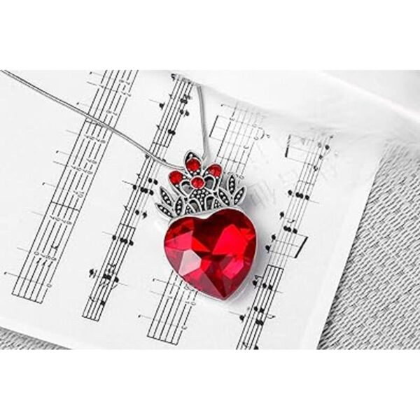 FRTTVM Evie Collar de corazón rojo Descendientes princesa_5