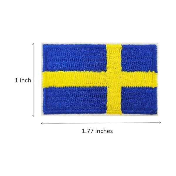 Parche bordado con la bandera de Suecia_2