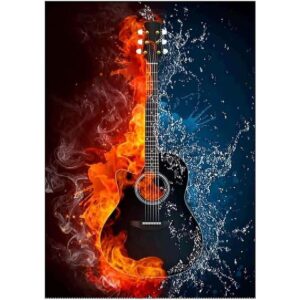 Kaliosy Kit de pintura de diamante 5D para guitarra de