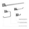 Design House 560466 Torino Toallero de pared para baño