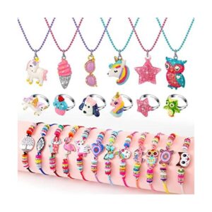 Juego de 24 joyas para niñas collar de unicornio para_1