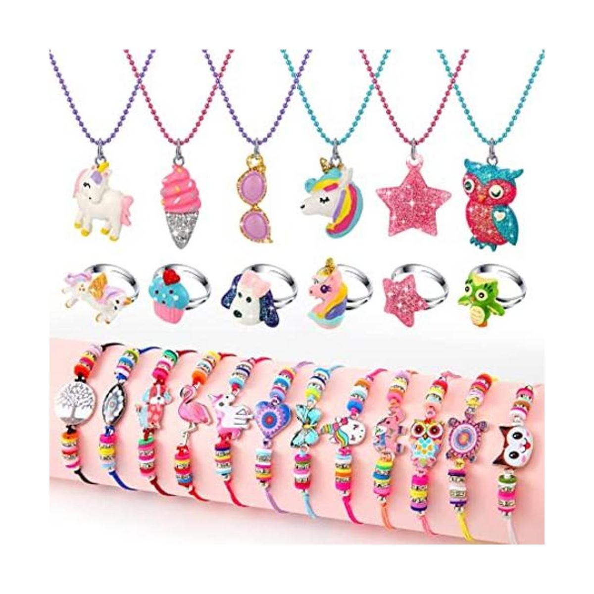 Juego de 24 joyas para niñas collar de unicornio para