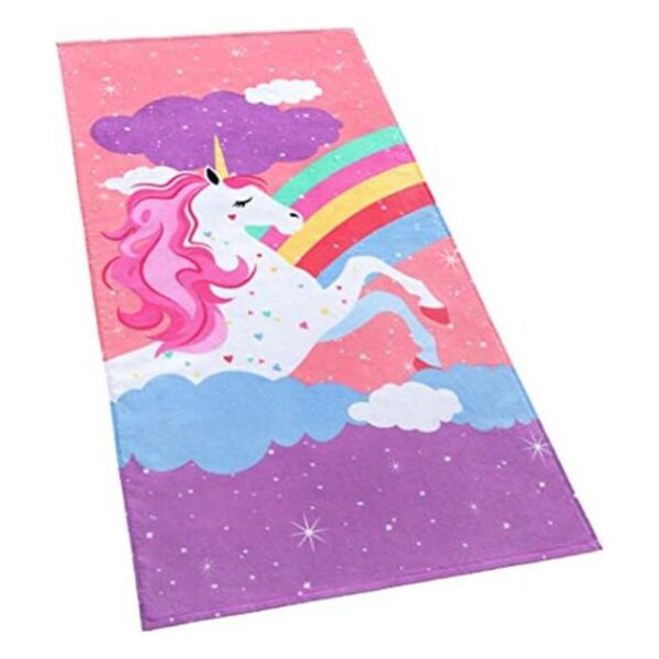 Softerry Rainbow Unicorn Toalla de playa de terciopelo_1