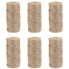 Cuerda de yute natural 6 rollos de 0.079 in 3 capas de_1