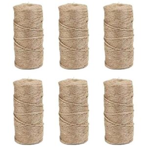 Cuerda de yute natural 6 rollos de 0.079 in 3 capas de_1