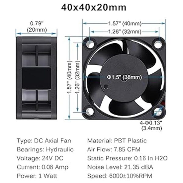 GDSTIME Ventilador sin escobillas de 1.575 in ventilador_5