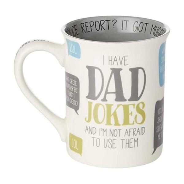 Enesco 6003384 Our Name is Mud King of Dad Jokes Taza de_2