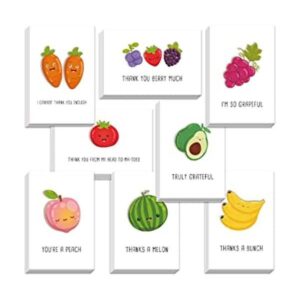 Juego de 48 tarjetas de agradecimiento de Fruit Pun_1