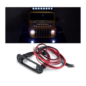 RCHub Juego de faros delanteros LED para 124 axial SCX24