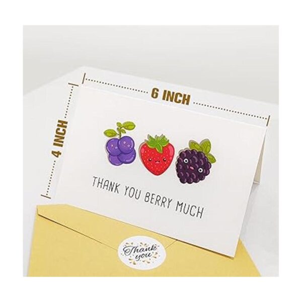 Juego de 48 tarjetas de agradecimiento de Fruit Pun_3