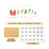 Juego de 48 tarjetas de agradecimiento de Fruit Pun_2
