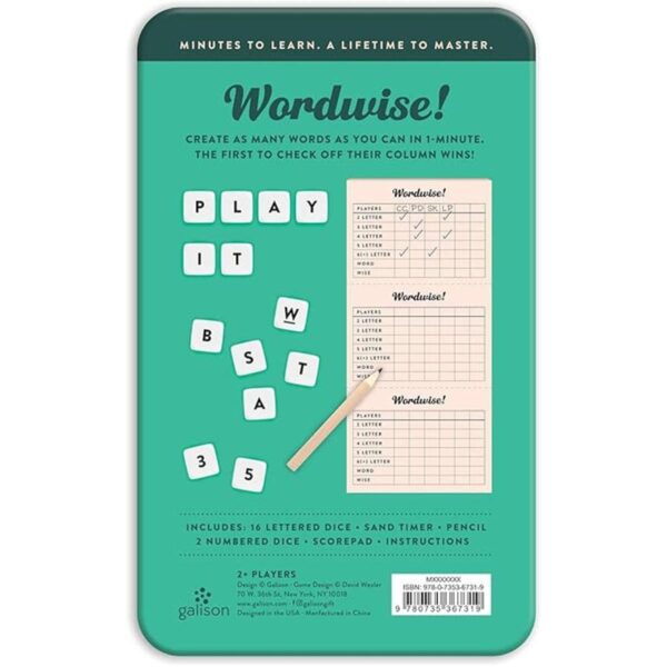 Galison Wordwise Juego de dados Divertido juego de_3