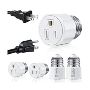 Paquete de 4 adaptadores de enchufe de luz E26E27 de 3_1