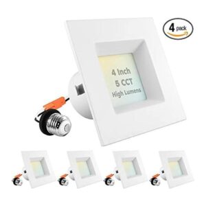 Luxrite Luces empotrables LED cuadradas de 4 pulgadas 14_1