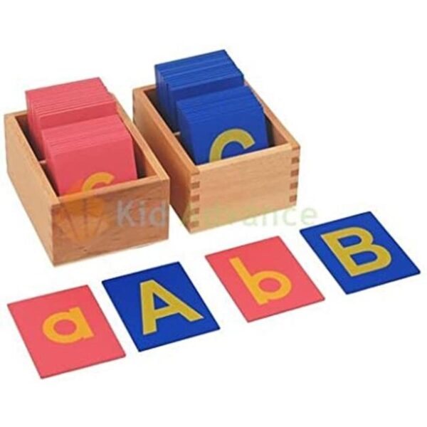 Kid Advance Montessori Cartas de papel de lija con cajas_1