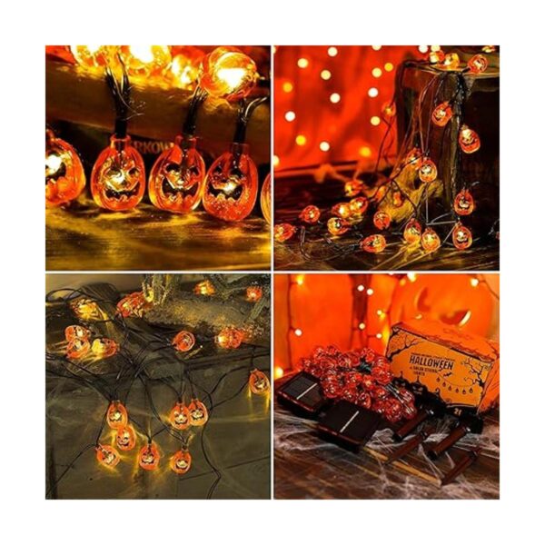 Qunlight Paquete de 2 tiras de luces solares de Halloween_2