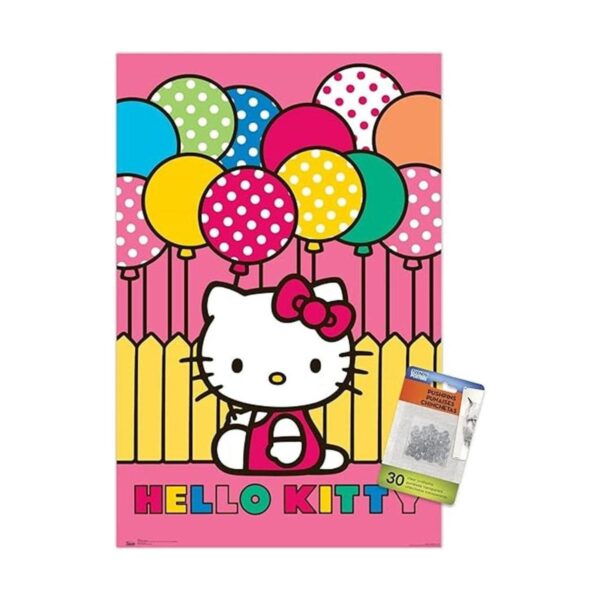 Hello Kitty Póster de pared con botones de presión_1
