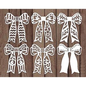 6 piezas de troqueles de metal de Navidad diseño de lazo_1