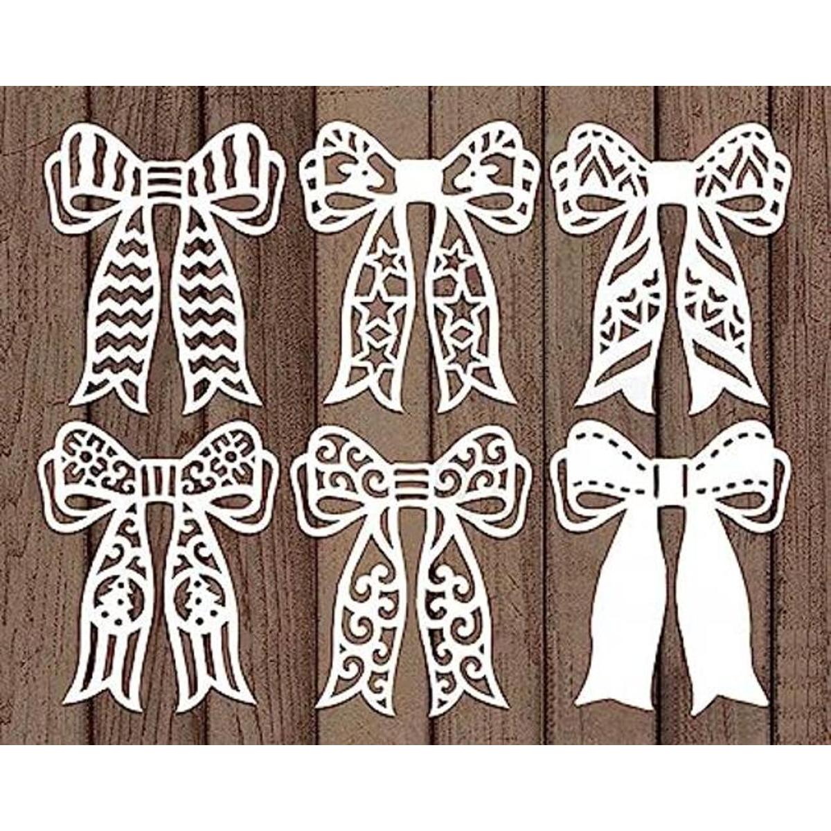 6 piezas de troqueles de metal de Navidad diseño de lazo